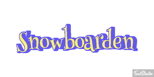 Snowboarden Tekst effect