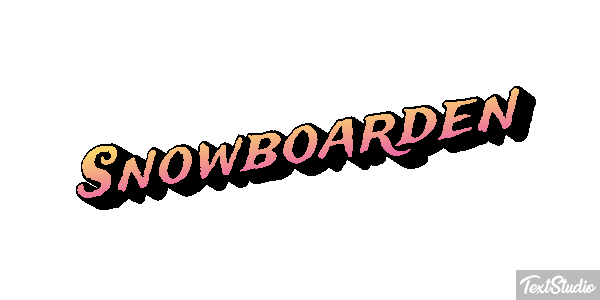 Snowboarden Tekst effect
