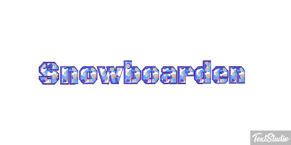 Snowboarden Tekst effect