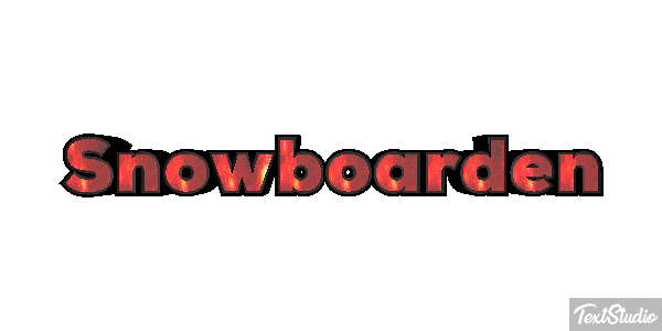 Snowboarden Tekst effect