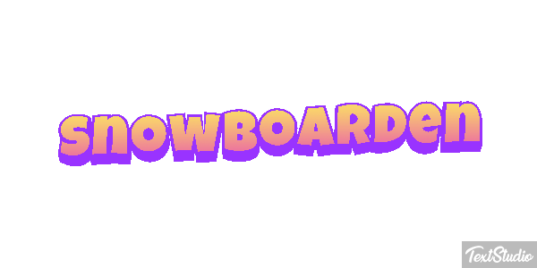 Snowboarden Tekst effect