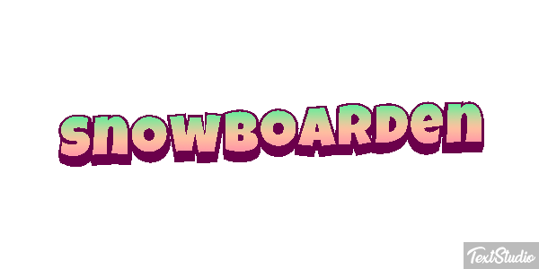 Snowboarden Tekst effect