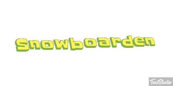 Snowboarden Tekst effect