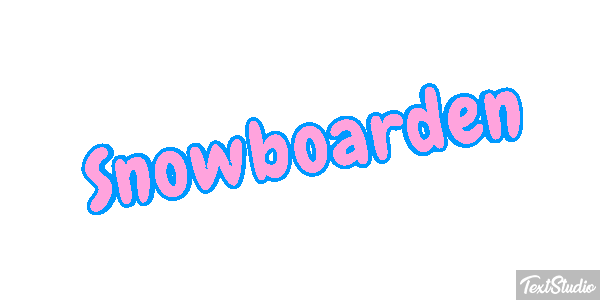 Snowboarden Tekst effect