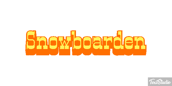 Snowboarden Tekst effect