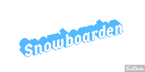 Snowboarden Tekst effect