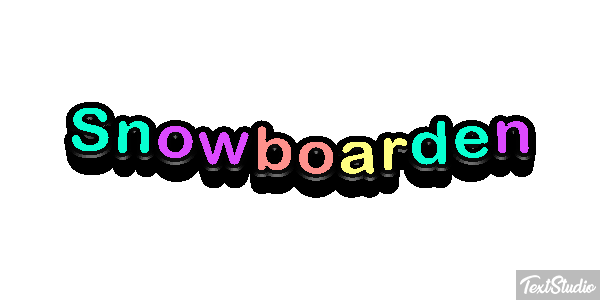 Snowboarden Tekst effect