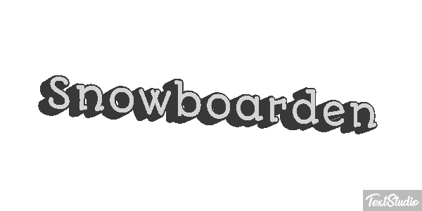 Snowboarden Tekst effect