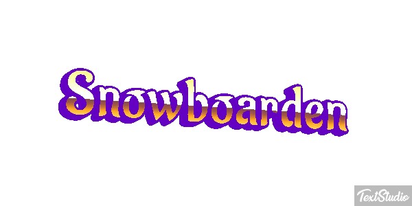 Snowboarden Tekst effect