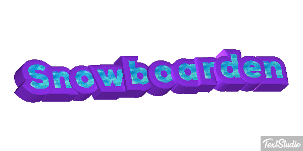 Snowboarden Tekst effect