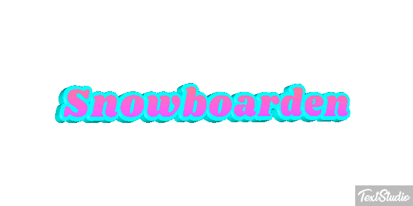 Snowboarden Tekst effect