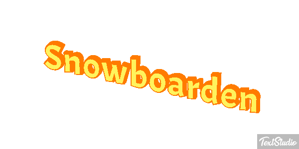 Snowboarden Tekst effect