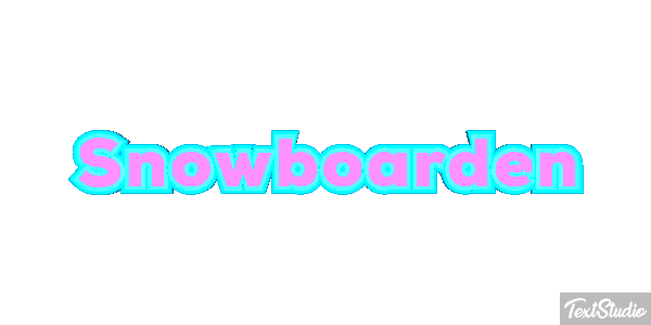 Snowboarden Tekst effect