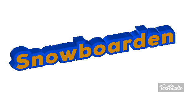 Snowboarden Tekst effect