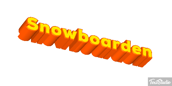 Snowboarden Tekst effect