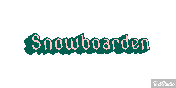 Snowboarden Tekst effect