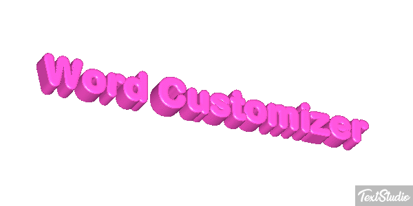 Word Customizer Text effect