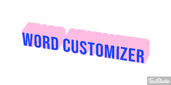 Word Customizer Text effect