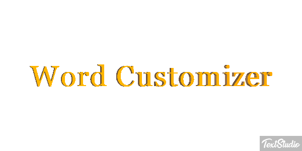 Word Customizer Text effect