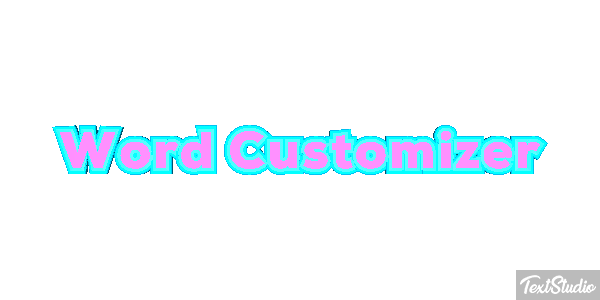 Word Customizer Text effect