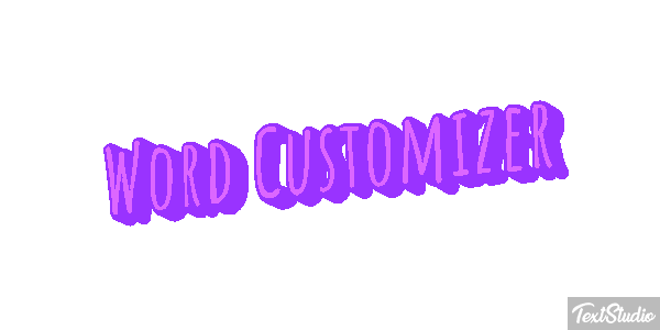 Word Customizer Text effect