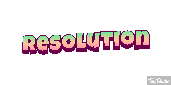 Resolution Текстовый эффект
