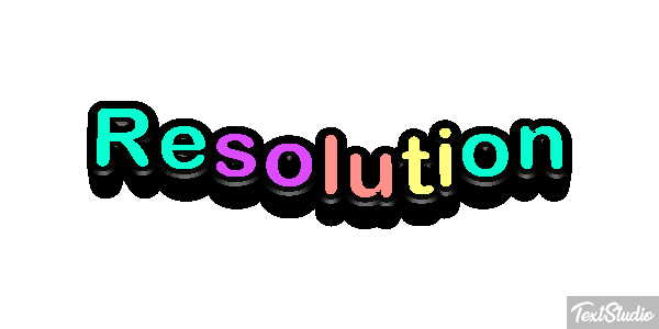 Resolution Текстовый эффект