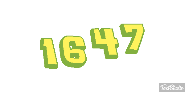 1647 Metin efekti