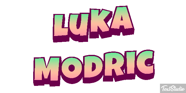 Luka Modrić Efecto de texto