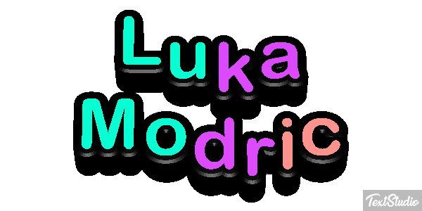 Luka Modrić Efecto de texto