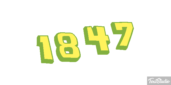 1847 Text effect