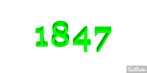 1847 Text effect