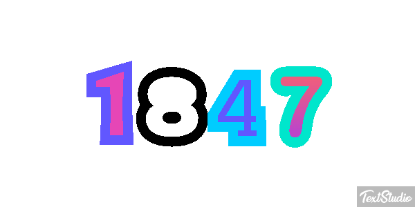 1847 Text effect