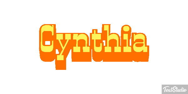 Cynthia Text effect