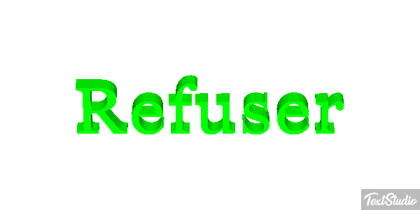 Refuser Efeito do texto