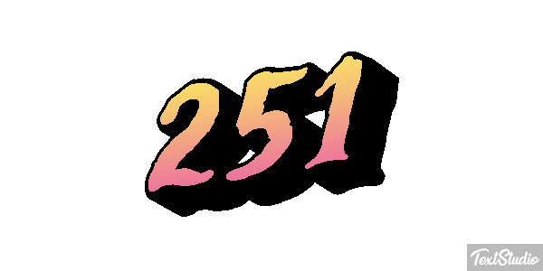 251 Tekst effect
