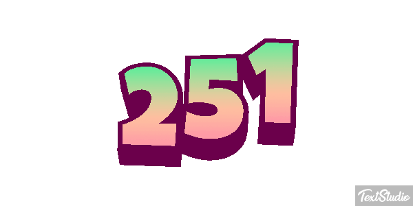 251 Tekst effect