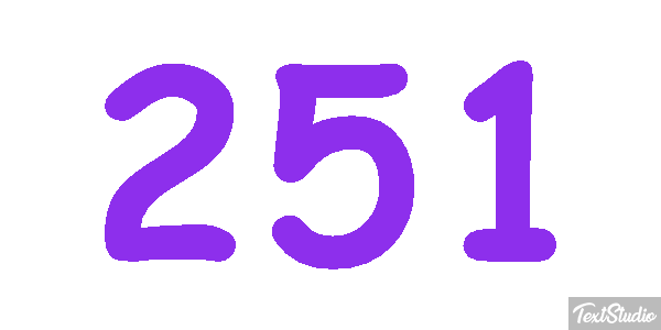 251 Tekst effect
