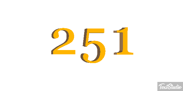 251 Tekst effect
