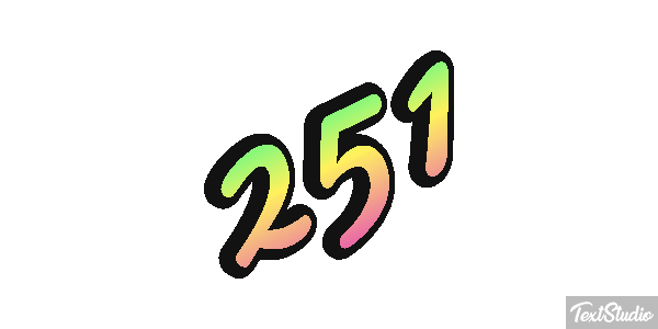 251 Tekst effect