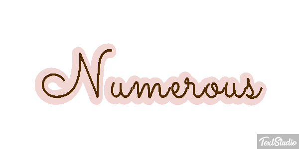 Numerous Effet de texte