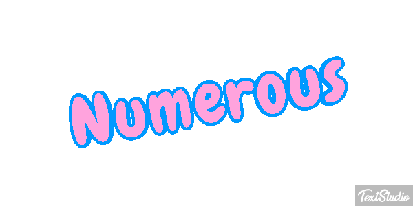 Numerous Effet de texte