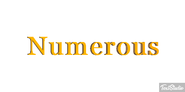 Numerous Effet de texte