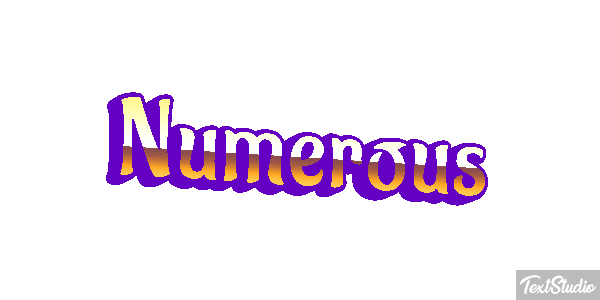 Numerous Effet de texte