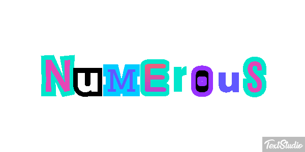 Numerous Effet de texte