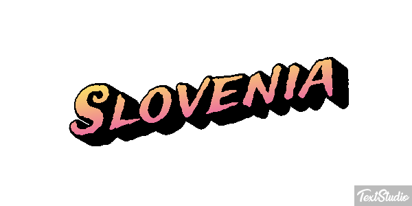 Slovenia Text effect