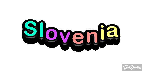 Slovenia Text effect
