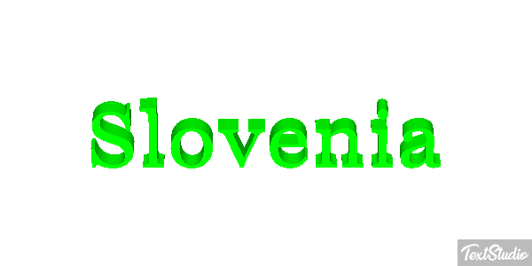 Slovenia Text effect