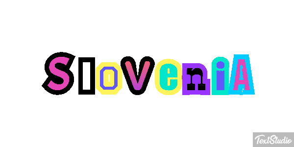 Slovenia Text effect