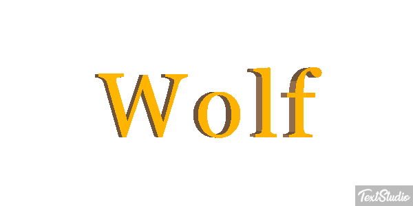 Wolf Effetto testo